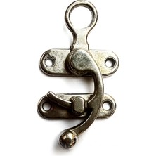 Kancalı Yay Gözü, Ahşap Kutu Klipsi - Küçük, Nikel, 100 Adet