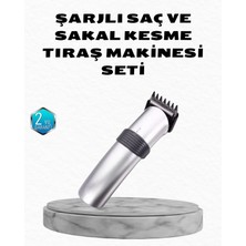 Marsilyan- Profesyonel Şarjlı Saç ve Sakal Kesme Makinesi – Paslanmaz Çelik Bıçaklı, Ergonomik ve Sessiz Motorlu