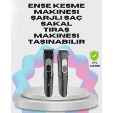 Marsilyan- Taşınabilir Şarjlı Saç Sakal Tıraş Makinesi – 3 Taraklı, Sessiz ve Ergonomik
