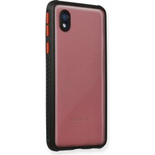 Samsung Galaxy A01 Core Kılıf Miami Şeffaf Silikon - SIYAH-(5796) - F598K295-U52598