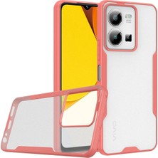 Vivo Y35 Kılıf Platin Silikon - PEMBE-(5796) - F929K239-U59929