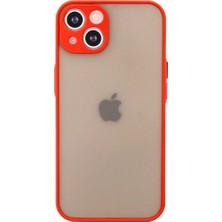iPhone 13 Mini Kılıf Montreal Silikon Kapak - KIRMIZI-(5796) - F767K826-U52767