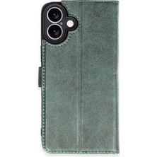 iPhone 16 Plus Kılıf Trend S Plus Kapaklı Kılıf - YEŞIL-(5796) - F110K369-U56110