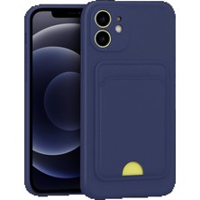 iPhone 11 Kılıf Kelvin Kartvizitli Silikon - LACIVERT-(5796) - F899K855-U20899