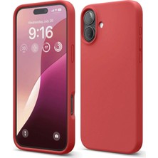 iPhone 16 Plus Kılıf Nano Içi Kadife Silikon - KIRMIZI-(5796) - F494K787-U99494