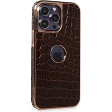 iPhone 14 Pro Max Kılıf Snake Kapak - KAHVERENGI-(5796) - F118K816-U52118