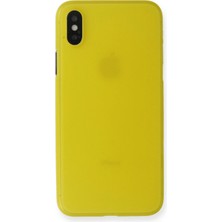 iPhone Xs Max Kılıf Pp Ultra Ince Kapak - SARI-(5796) - F804K864-U46804