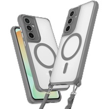 Samsung Galaxy S25 Plus Kılıf Enka Magsafe Silikon Kılıf - Titan GRI-(5796) - F781K029-U10781