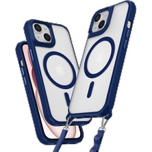 iPhone 15 Plus Kılıf Enka Magsafe Silikon Kılıf - LACIVERT-(5796) - F830K094-U80830