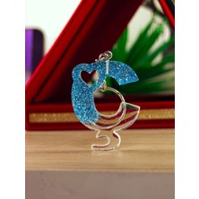 Takıda Gümüş Harfli Anahtarlık Kişiye Özel Epoksi El Yapımı Anahtarlık Baş Harfi Anahtarlık Hediyelik Ürün