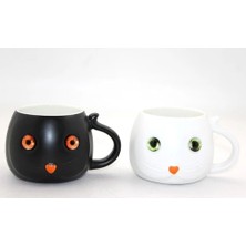 Ronanna Buğz Porselen Kedili Kupa Bardak