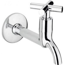 Ronanna Buğz Artı Aç Kapa 4 Kollu Krom Çevirveli Musluk Duvardan Tek Girişli