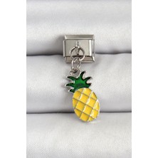 Bfs 316L Çelik Gümüş Renk Ananas Model Nomination Charm