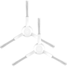Yenibağ Store Vacuum Mop Pro ile Uyumlu 2li Beyaz Yan Fırça, Xiaomi Vacuum Mop STYTJ02YM Viomi V2 Viomi V2 Pro Viomi V3 Viomi Se ile Uyumlu 2 Adet Beyaz Yan Fırça