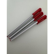 Pensan Tükenmez Kalem Triball 1.0 mm Bilye Uç Kırmızı (3 Adet)