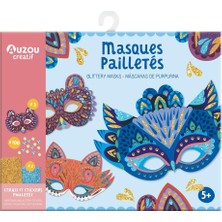 Auzo Toys Çocuk Sanat Etkinlik Seti - Parıltılı Maskeler