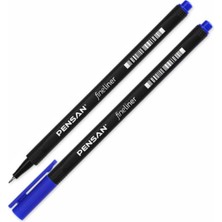 Pensan Fineliner Keçeli Kalem 0.4 mm Mavi 10 Adet