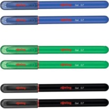 Rotring Jel Pilot Kalem 0.7mm Siyah-Mavi-Yeşil 6ADET