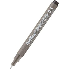 Artline Teknik Çizim Kalemi 0.3 mm Siyah 1 Adet Tükenmez Kalem Çizim İçin İdeal
