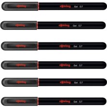 Rotring Jel Mürekkepli Tükenmez Kalem Siyah 6'lı