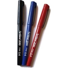 Artline 200 Fineliner 0.4 mm Yazı & Çizim Kalemi 3 Renk