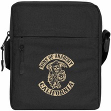 Zepplin Giyim Sons Of Anarchy California Omuz Çantası Fermuarlı Siyah Renk