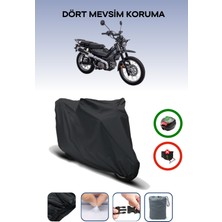Altai Tank X125 Arka Çanta Uyumlu Siyah Motosiklet Branda Su Geçirmez Dayanıklı Kumaş