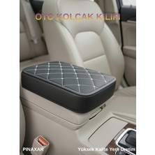  Nissan Almera  (2000-2008) Deri Oto Kolçak Kılıfı Örtüsü Prime Süngerli Beyaz Nakışlı