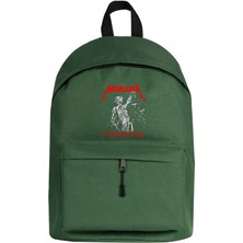 Zepplin Giyim Metallica And Justice For All Sırt Çantası Yeşil Renk