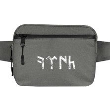 Zepplin Giyim Göktürkçe Türk Bel Çantası Fermuarlı Gri Renk