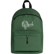 Zepplin Giyim Opeth Logo White Sırt Çantası Yeşil Renk