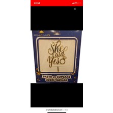 Funi Parti Malzemeleri She Said Yes Pleksi Yazı Gold