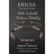 Erilsa Sertifikalı Mide Sakinlik Frekansı Bilekliği – Hematit Kristali Terahertz Ince Model