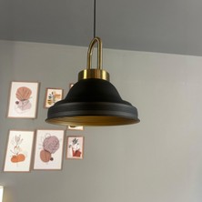 Bamyum Ulmete Siyah Renk Eskitme Kilit Kafa Tekli Sarkıt Avize Salon Restoran Avizeleri Vintage Tasarım