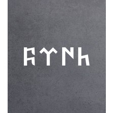 Sticker Dizayn Göktürkçe Türk Yazısı Sticker - Araba Oto Motosiklet Karavan Sticker - 00348