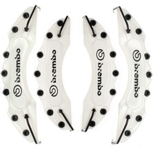 Renault Modifiyecim Beyaz Brembo  4'lü Kaliper Seti  Kabartmalı