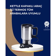Araç Içi Paslanmaz Çelik Isıtıcı Termos Bardak 12V Çakmak Girişli