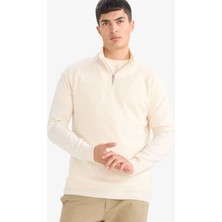 DeFacto Dikişsiz Fermuarlı Triko Kazak F4620AX25WN