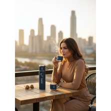 Mio Life 3 Bardaklı Termos 500ML Premium Kalite Paslanmaz Çelik Kahve Çay Termosu Hediye Çantalı