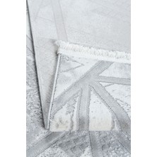 Kupon Halı 4m² / 6m² Modern Oturma Odası Halısı – Açık Gri, Antialerjik, Bambu Dokulu, Kaymaz Taban Salon Halısı