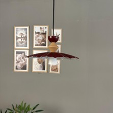 Bamyum Moriva Vişne Çürüğü Metal Avize Q Şapka Başlık Tekli Rustik Cafe Modern Sarkıt Aydınlatma