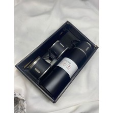 Mio Life Paslanmaz Çelik Termos 2 Renk Seçeneği 3 Bardaklı 550 ml Termos Seti Vakumlu Termos Set >550 ml Pasl