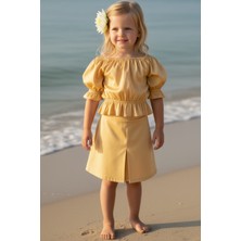 Parla Kids Kız Çocuk Alina Madonna Gold Etek Bluz Takım