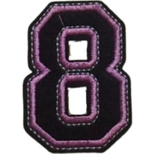 Kahi-zai Aplike Ütü Ile Yapışan 8  Rakamı  Arma 3x4 cm