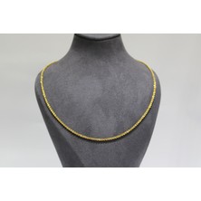 Kızılay Kuyumcusu 14 Ayar Altın Halat Modeli Zincir Kolye 3.43 gr 65CM