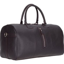 BloominBag Bloomvoyager Cognac Clay Hakiki Deri Seyahat Çantası – Unisex Hafta Sonu Duffle Seyahat Çantası