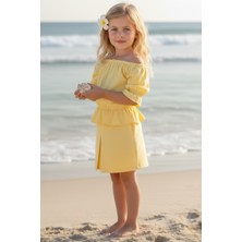 Kız Çocuk Alina Madonna Sarı Etek Bluz Takım