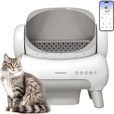 Neakasa Üstü Açık Akıllı Kedi Tuvaleti Beyaz