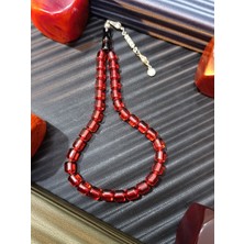 Anemore Collection Çubuk Kehribar Tesbih Bal Renkli Kapsül Kesim