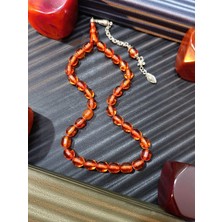 Anemore Collection Çubuk Kehribar Tesbih – Bal Rengi Kapsül Kesim